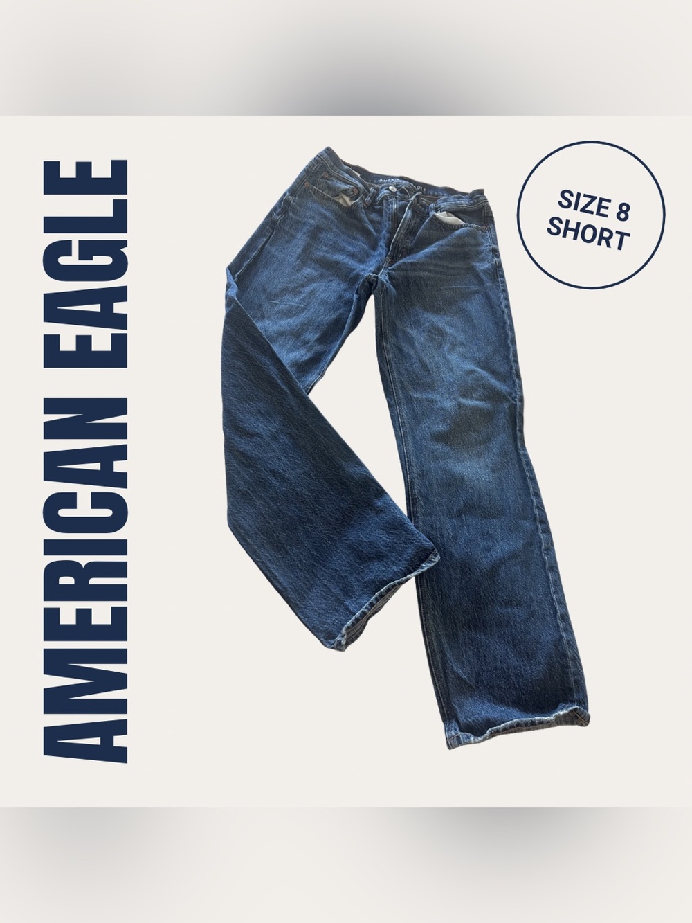 American Eagle Outfitters Women's Dark Blue Flare Jeans